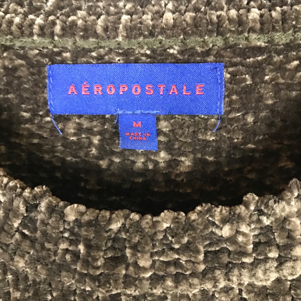 Aeropostale Olive Green Chenille Sweater - Picture 6 of 7